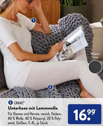 Aldi Süd Crane Unterhose mit Lammwolle Angebot