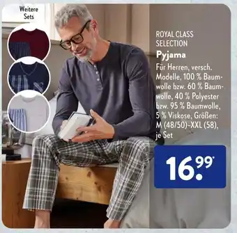 Aldi Süd Royal Class Selection Pyjama Angebot