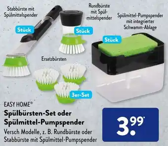 Aldi Süd Easy Home Spülbürsten Set oder Spülmittel Pumpspender Angebot