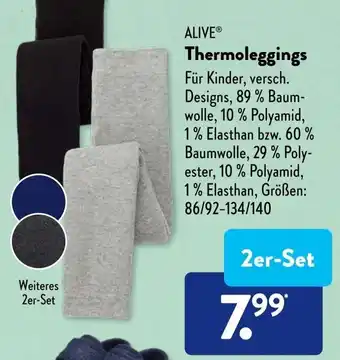 Aldi Süd Alive Thermoleggings 2er Set Angebot