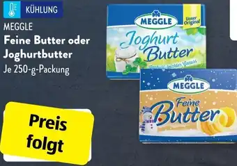 Aldi Süd Meggle Feine Butter oder Joghurtbutter 250 g Packung Angebot