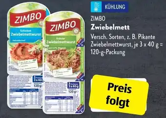 Aldi Süd Zimbo Zwiebelmett 120 g Packung Angebot