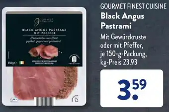 Aldi Süd Gourmet Finest Cuisine Black Angus Pastrami 150 g Packung Angebot