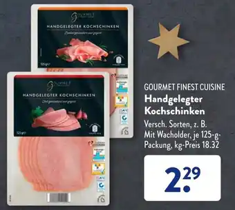 Aldi Süd Gourmet Finest Cuisine Handgelegter Kochschinken 125 g Packung Angebot