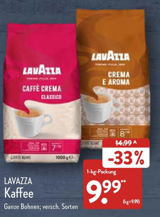 Lavazza Kaffee 1 kg Packung Angebot bei Aldi Nord