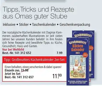 Weltbild Tipp: großmutters küchenkalender 2er-set Angebot