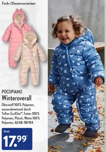 Aldi Nord Pocopiano Winteroverall Angebot