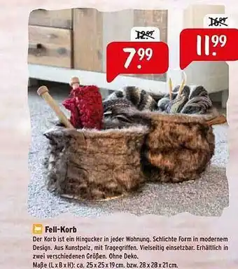 Raiffeisen Markt Fell-korb Angebot