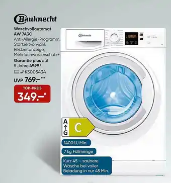 Galeria Bauknecht waschvollautomat aw7a3c Angebot