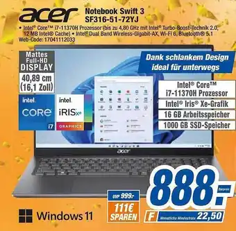 HEM Expert Acer notebook swift 3 sf316-51-72yj Angebot