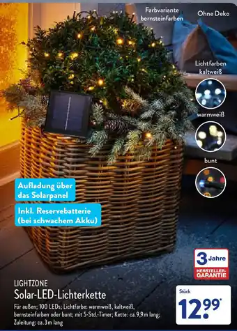 Aldi Nord Lightzone Solar LED Lichterkette Angebot