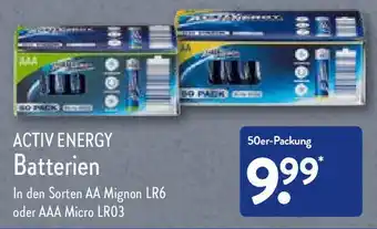 Aldi Nord Activ Energy Batterien 50er Packung Angebot