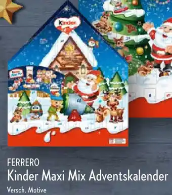 Aldi Nord Ferrero Kinder Maxi Mix Adventskalender 351 g Packung Angebot