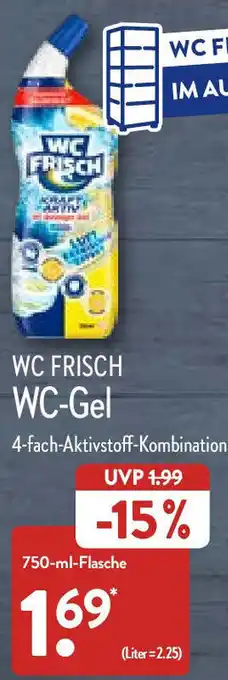 Aldi Nord WC Frisch WC Gel 750 ml Flasche Angebot