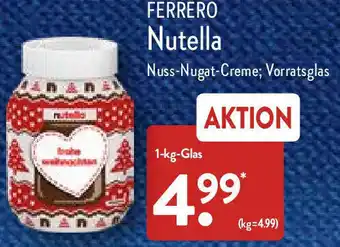 Aldi Nord Ferrero Nutella Nuss Nugat Creme 1 kg Glas Angebot