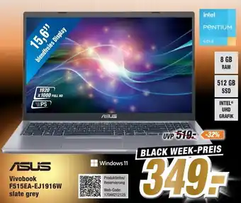 Expert Asus Vivobook F515EA-EJ1916W slate grey Angebot