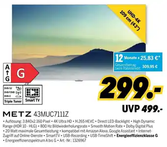 MEDIMAX METZ 43MUC7111Z Angebot