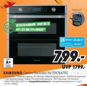 MEDIMAX Samsung Elektro Backofen NV75N7647RS Angebot