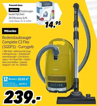 MEDIMAX Miele Bodensauger Complete C3 Flex (SGDF5) Currygelb Angebot