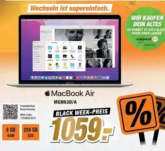 Expert MacBook Air MGN63D/A Angebot