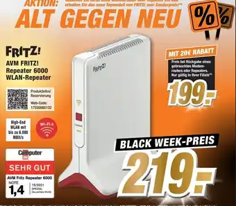 Expert AVM Fritz! Repeater 6000 WLAN Repeater Angebot