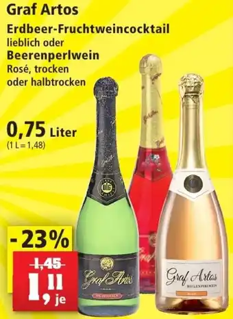 Thomas Philipps Graf Artos Erdbeer Fruchtweincocktail oder Beerenperlwein 0,75 Liter Angebot