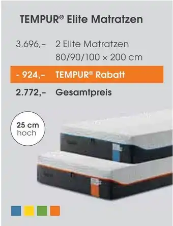 Zurbrüggen Tempur elite matratzen Angebot