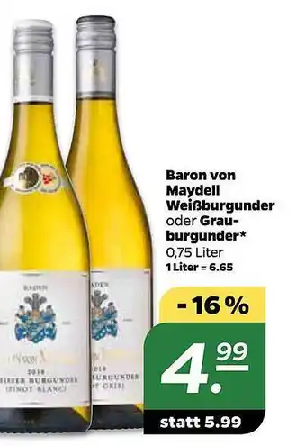 NETTO Baron von Maydell Weißburgunder oder Grauburgunder Angebot