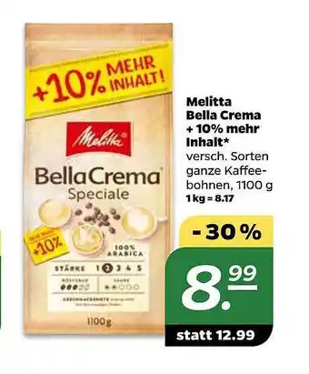 NETTO Melitta Bella Crema + 10% mehr Inhalt Angebot