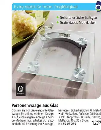 Weltbild Personenwaage aus glas Angebot