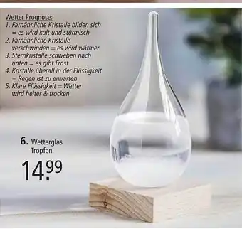 Weltbild Wetterglas tropfen Angebot