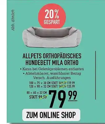 Kölle Zoo Allpets orthopädisches hundebett mila ortho Angebot