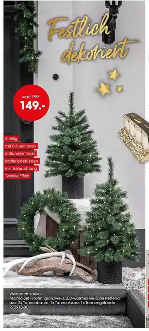 Möbel Martin Weihnachtsdeko malmö-set frostet Angebot