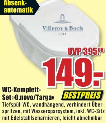 B1 Discount Baumarkt Villeroy & Boch WC Komplett Set ,,O.novo/Targa" Angebot