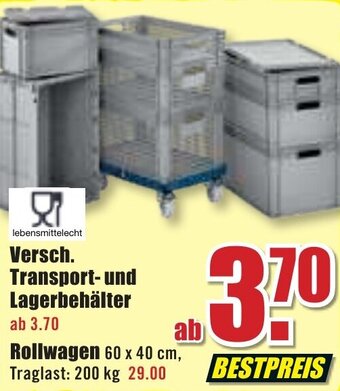 B1 Discount Baumarkt Versch. Transport und Lagerbehälter Angebot