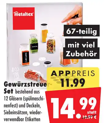 Mäc Geiz Metaltex Gewürzstreuer Set Angebot