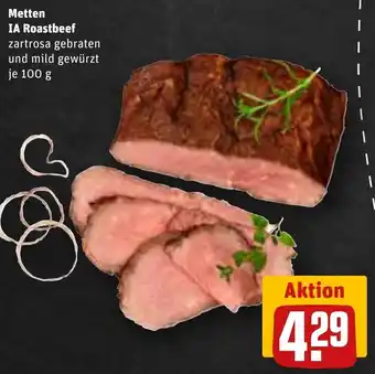 REWE Metten IA Roastbeef 100 g Angebot