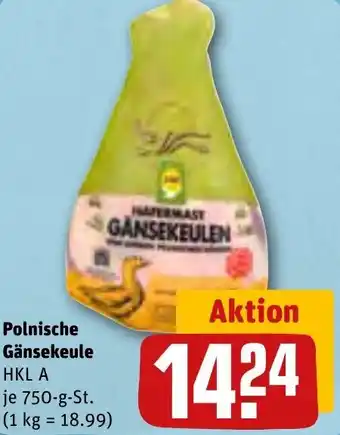 REWE Polnische Gänsekeule 750 g Angebot