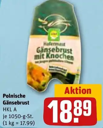 REWE Polnische Gänsebrust 1050 g Angebot