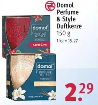 Rossmann Domol Perfume & Style Duftkerze 150 g Angebot