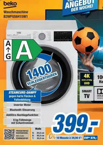 Expert Bening beko Waschmaschine B3WFU58415W1 Angebot