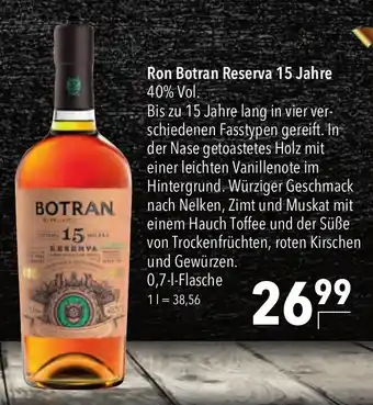 CITTI Markt Ron Botran Reserva 15 Jahre 700ml Angebot