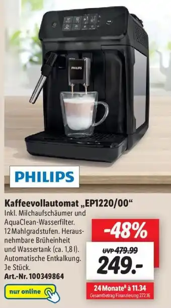 Lidl Philips Kaffeevollautomat ,,EP1220/00" Angebot