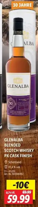 Lidl Glenalba Blended Scotch Whisky PX Cask Finish 0,7 L-Fl. Angebot