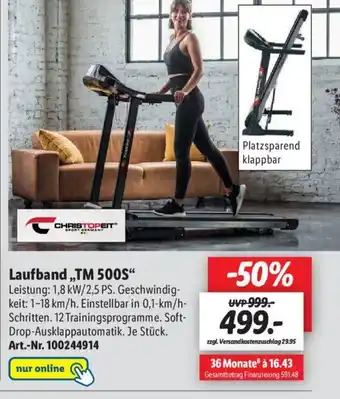 Lidl Christopeit Laufband ,,TM 500S" Angebot