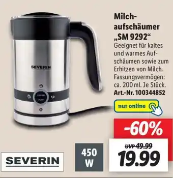 Lidl Severin Milchaufschäumer ,,SM 9292" Angebot