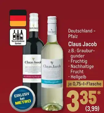 METRO Claus jacob grauburgunder Angebot