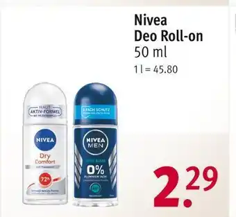 Rossmann Nivea deo roll-on Angebot