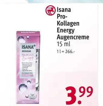 Rossmann Isana pro-kollagen energy augencreme Angebot
