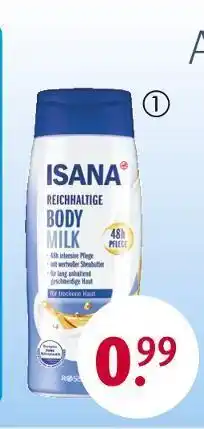 Rossmann Isana bodymilk Angebot